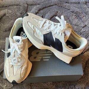 New Balance Beige and Black Athletic Shoes